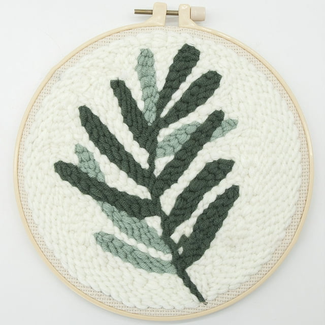Punch Needle Kit, Widely Decorative Embroidery Starter Kit 7.9in Hoop For Handicraft