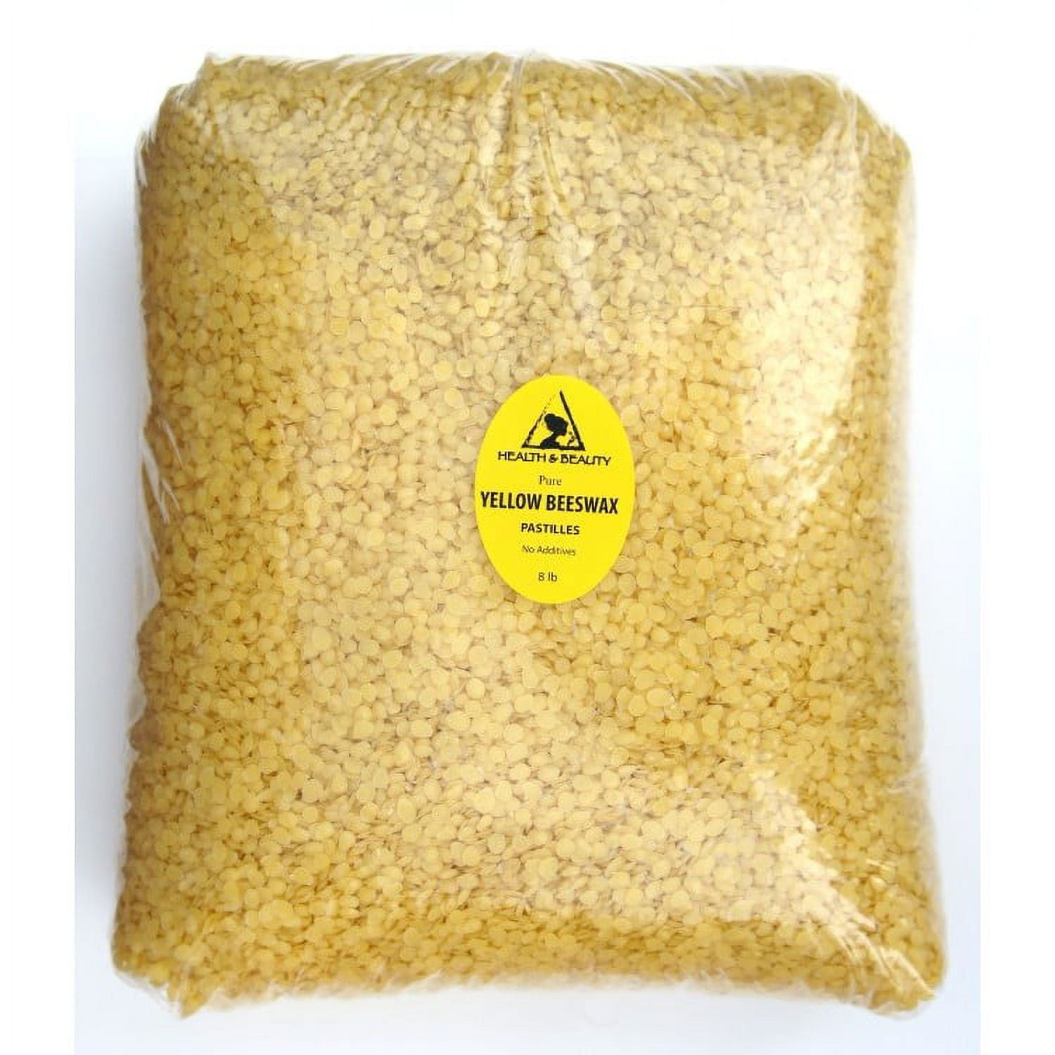 YELLOW BEESWAX BEES WAX ORGANIC PASTILLES BEADS PREMIUM 100% PURE 8 LB