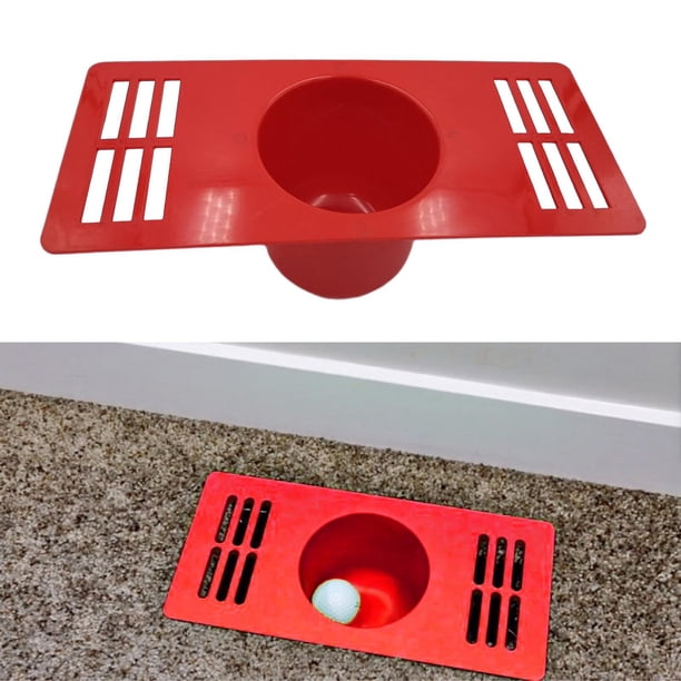 DYNWAVE - Entrenador de golf con agujero para práctica, alfombrillas de ayuda para oficina, patio ajustable rojo Cola ayudas de entrenamiento de golf