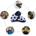 thumbnail image 5 of HOMEHOT Boys Girls Slippers Toddler Little Kids Memory Foam House Slippers Slip-on Indoor Football Slippers Navy Little Kid 11-12, 5 of 5