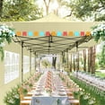 thumbnail image 3 of COBIZI 10x30 Heavy Duty Pop Up Canopy for Party Wedding Outdoor Events, Waterproof 420D PU Oxford UPF 50+, Removable Awning & 5 Sidewalls, Easy Set-Up with 1080D Roller Bag,Khaki, 3 of 9