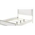thumbnail image 3 of JERFIT Queen Size Bed Frame with LED Headboard, White Upholstered Platform Bed, Modern Low Profile Footboard, No Box Spring Needed with 660lbs Weight Capacity, 3 of 5