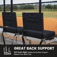 thumbnail image 3 of Asiento plegable acolchado para estadio Sheenive con respaldo, azul, 3 of 9