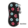 thumbnail image 3 of ZICANCN Sunglasses Soft Case, Pastel Donuts Black Background Neoprene Zipper Eyeglass Case for Men Women, 3 of 9