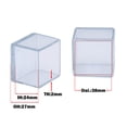 thumbnail image 2 of Flyshop Flexible PVC Leg Tips Square Chair Leg Caps Furniture Floor Protectors, 1-1/2" x 1-1/2", 38mm x 38mm, Transparent, 4PCS, 2 of 6