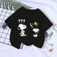 thumbnail image 3 of Camiseta de verano 2024 de Snoopy, camiseta de algodón para niño y niña, camiseta de Charlie Brown y Peanuts, camisetas de manga corta con dibujos animados para niños y niñas, 3 of 5