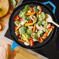 thumbnail image 6 of 12 Inch Blue Pre-seasoned Cast Iron Frying Pan, Nonstick Skillet for Oven Safe Cooking, 6 of 6