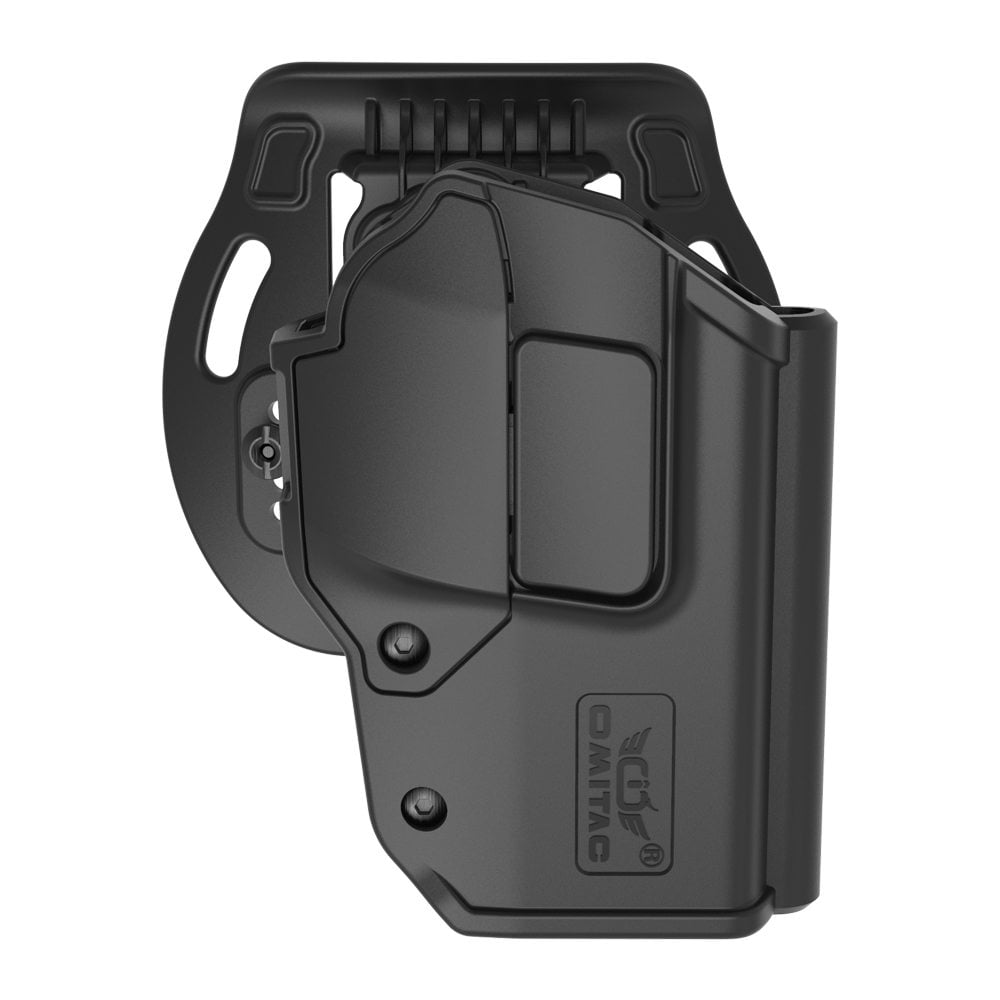 GunMate Size 10 Ambidextrous Hip Holster - Black Clamshell Design For Pistols