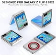 thumbnail image 4 of Designed for Galaxy Z Flip 5 Case with Hinge Protection [Compatible with MagSafe],Samsung Flip 5 Slim Clear Protective Case Support Wireless Charging Cover for Z Flip 5 5 G (Clear+Silver), 4 of 14