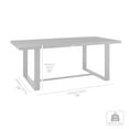 thumbnail image 3 of Armen Living Alegria Outdoor 5-Piece Aluminum & Rope Dining Set in Gray, 3 of 12