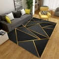 thumbnail image 1 of Black Living Room Rug - Machine Washable and Wear Resistant (80x120cm), 1 of 5