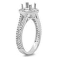 thumbnail image 2 of Dazzlingrock Collection 0.50 Carat (ctw) 10K Round Cut Diamond Semi Mount Bridal Engagement Ring 1/2 CT, White Gold, Size 9, 2 of 4