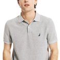 thumbnail image 3 of Polo Nautica para hombre, estándar, clásico, manga corta, gris, 3 of 5