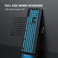 thumbnail image 3 of Teclado de ordenador retroiluminado Luzarriba con cable USB LED 7 colores, 3 of 7