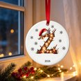 thumbnail image 7 of Fievgin Christmas Ornament 2026, Letter Z Initial Decoration with Santa Hat for Tree & Gift, 7 of 7