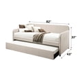 thumbnail image 2 of Upholstered Twin Daybed & Trundle | Great for Reading Nooks and Daytime Resting | Experience the Solid Pattern Fabric, 2 of 6