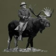 thumbnail image 3 of CafePress - Teddy Roosevelt Riding A Bull Moose T Shirt - Men's Classic Graphic Cotton T-Shirt, 3 of 4