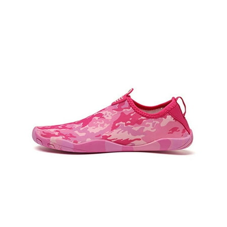 

Gomelly Womens Mens Water Shoes Quick Dry Aqua Socks Barefoot Beach Shoe Comfort Flats Unisex 1118 Pink 7.5