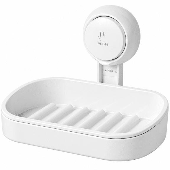Soap Dish for Shower, Self Draining Suction Cup Wall Mount No Drilling