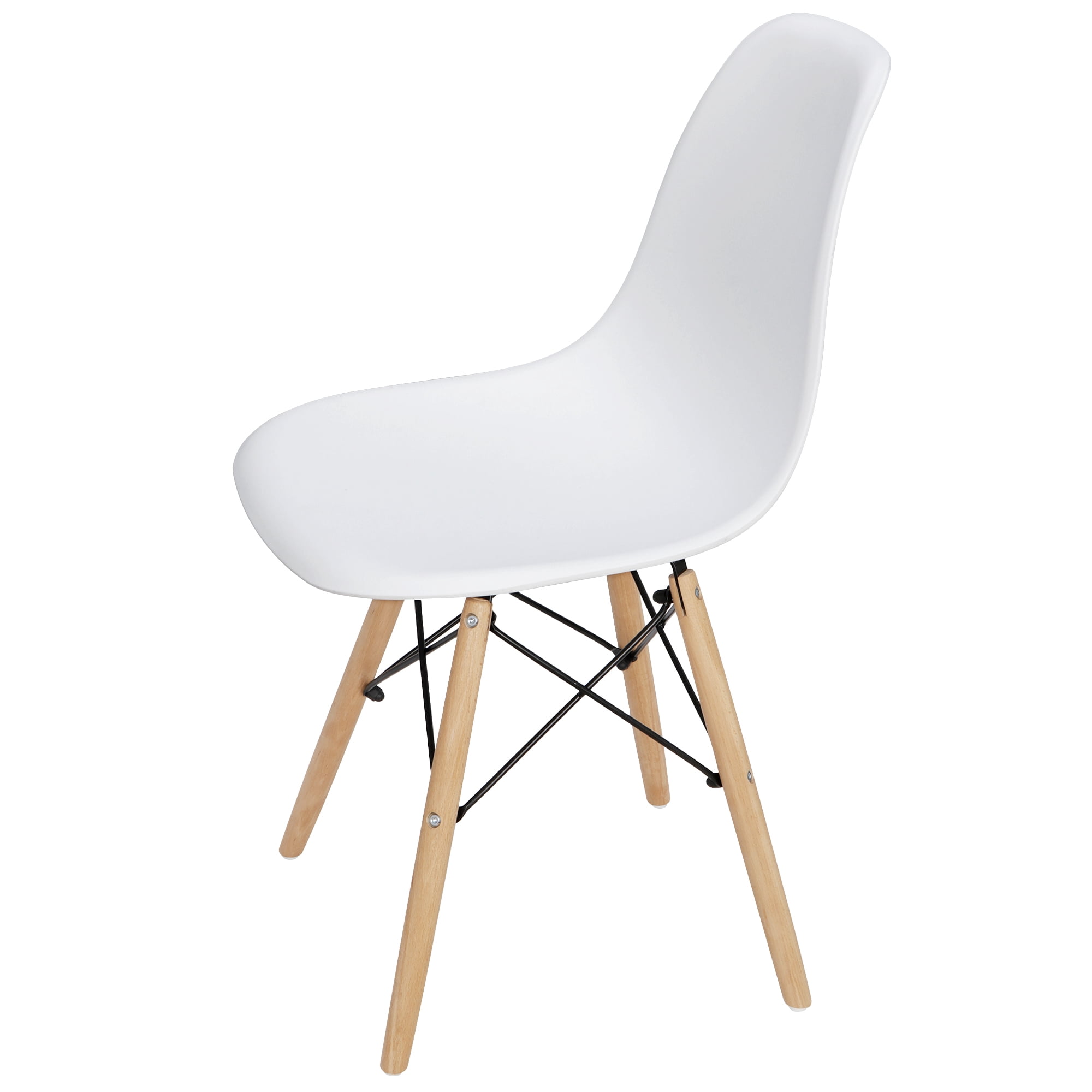 ZENY Set of 4 Home Decorating Innovator Modern Style Dining Chairs Shell Lounge Plastic Chairs White