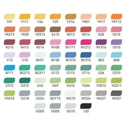 Ohuhu Unique 60 Colors Brush-and-Chisel Dual Tips Alcohol-Based Markers with 1 Colorless Blender for Coloring