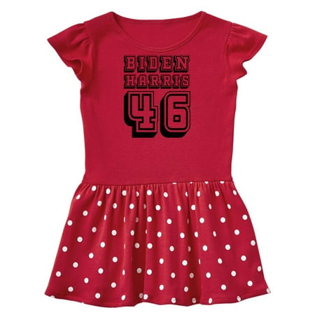 

Inktastic Biden Harris 46 Voting 2020 Gift Toddler Girl Dress