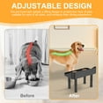 thumbnail image 5 of 17" W Pet Elevated Dog Bowls - with Splash Guard Mess Proof 3 Height Adjustable Raised Stand，for Large Medium Dogs, 5 of 11