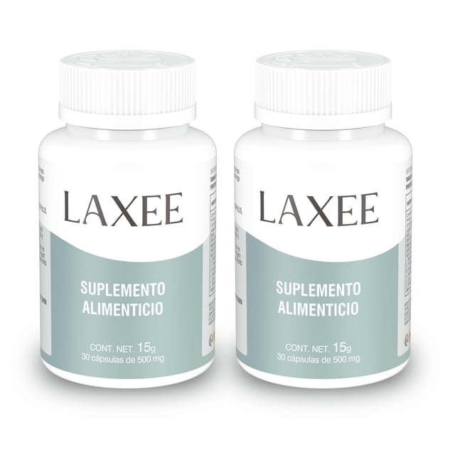 Suplemento Alimenticio Laxee, Lactobacillus + Óxido de Magnesio, 30 cápsulas, 15 gr, 2 pack.