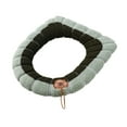 thumbnail image 2 of Round Padded Toilet Seat Household Seasons Toilet Seat Thickened With Handle Winter Toilet Ring Washable Sets Wear Knitted Toilet Seat, 2 of 6