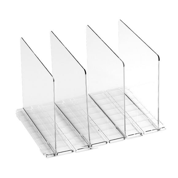 Durable Shelf Dividers Accessory Household Storage and Organization Closet Shelf Clear 4 Grid