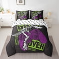 thumbnail image 2 of Homewish Video Game 7-Piece Queen Bedding Set - Dinosaur Retro Gamepads, 2 of 8