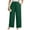 06 Dark Green, variant on Women Plus Size Casual Drawstring Wide Leg Pants Stretchy Straight Long Trousers With Pocket XL-5XL