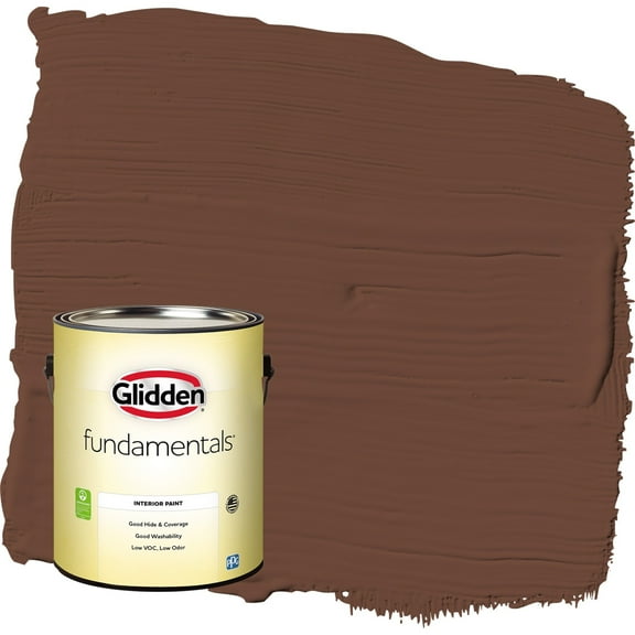 Glidden Fundamentals Bird House Brown / Brown Flat Interior Paint, 1 Gallon