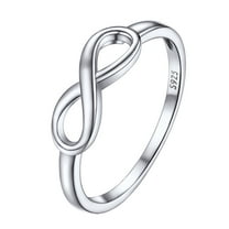 Suplight 925 Sterling Silver Infinity Knot Rings, Engagement Wedding Infinity Band Rings for Women