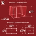 thumbnail image 2 of Lucky Dog Heavy Duty Outdoor Chain Link Dog Kennel, Silver, 10'L x 5'W x 6'H, 2 Pack, 2 of 9