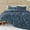 Rainstom-blue, variant on Wonderful Bedding Diamond Quilting Luxury Crushed Velvet 3-Pieces Quilt Set
