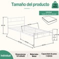 thumbnail image 3 of Cama Individual Blanca - 197x99cm Homemake Furniture, 3 of 6