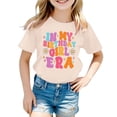thumbnail image 1 of T-shirts pour Filles, Col Rond, Imprimé, Manches Courtes, Hauts d'Été pour Adolescentes 3-4 Ans, Mode Fille, 1 of 3