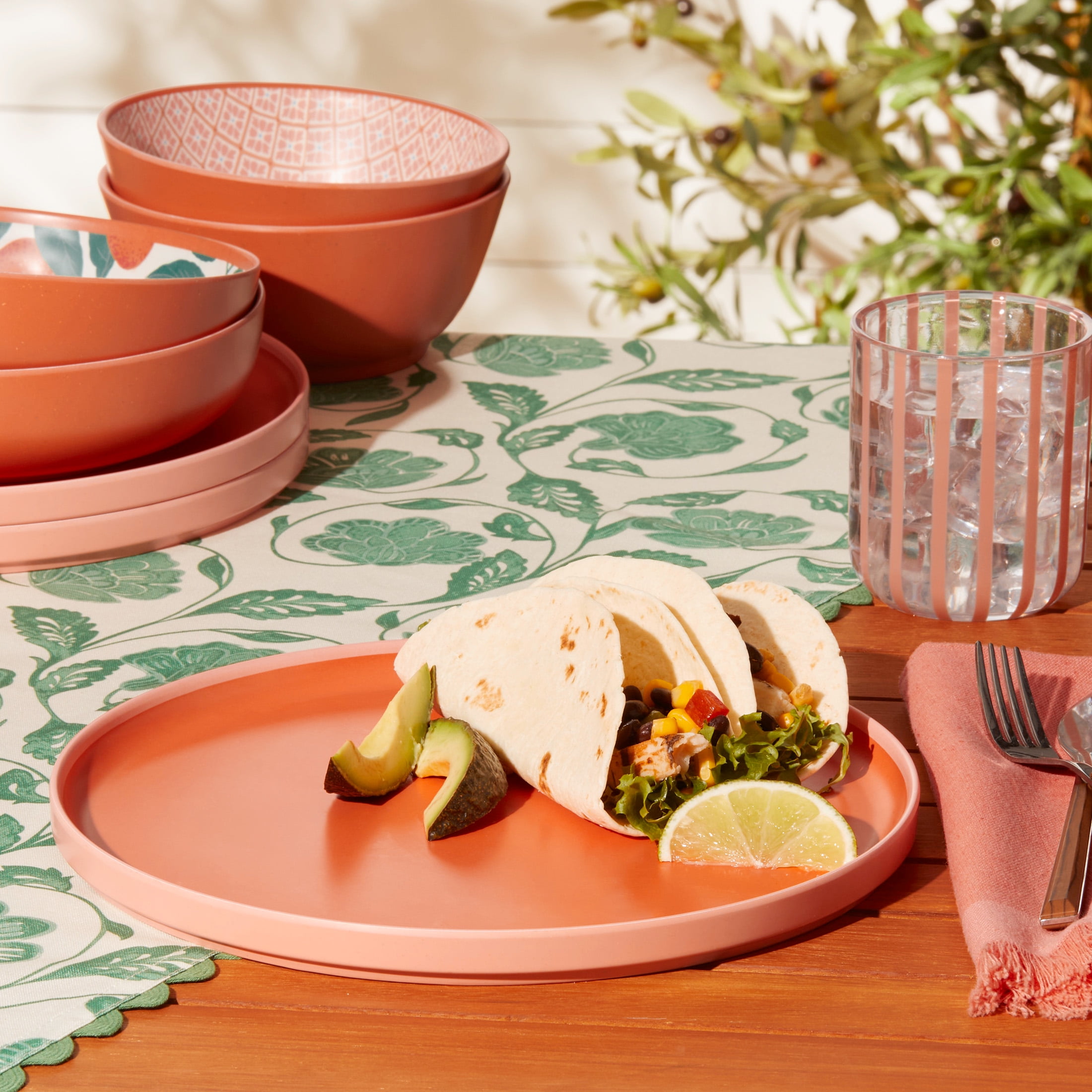 Mainstays by Becky G. & Alejandra Bamboo Melamine Dinner Plate