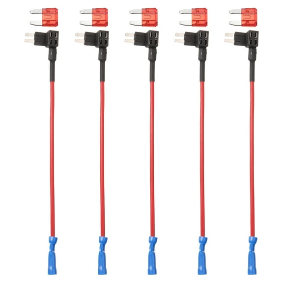 Fuse Tap 24V 12V Car Add A Circuit Fuse Tap Adapter with 10A Mini Fuses, 5pcs