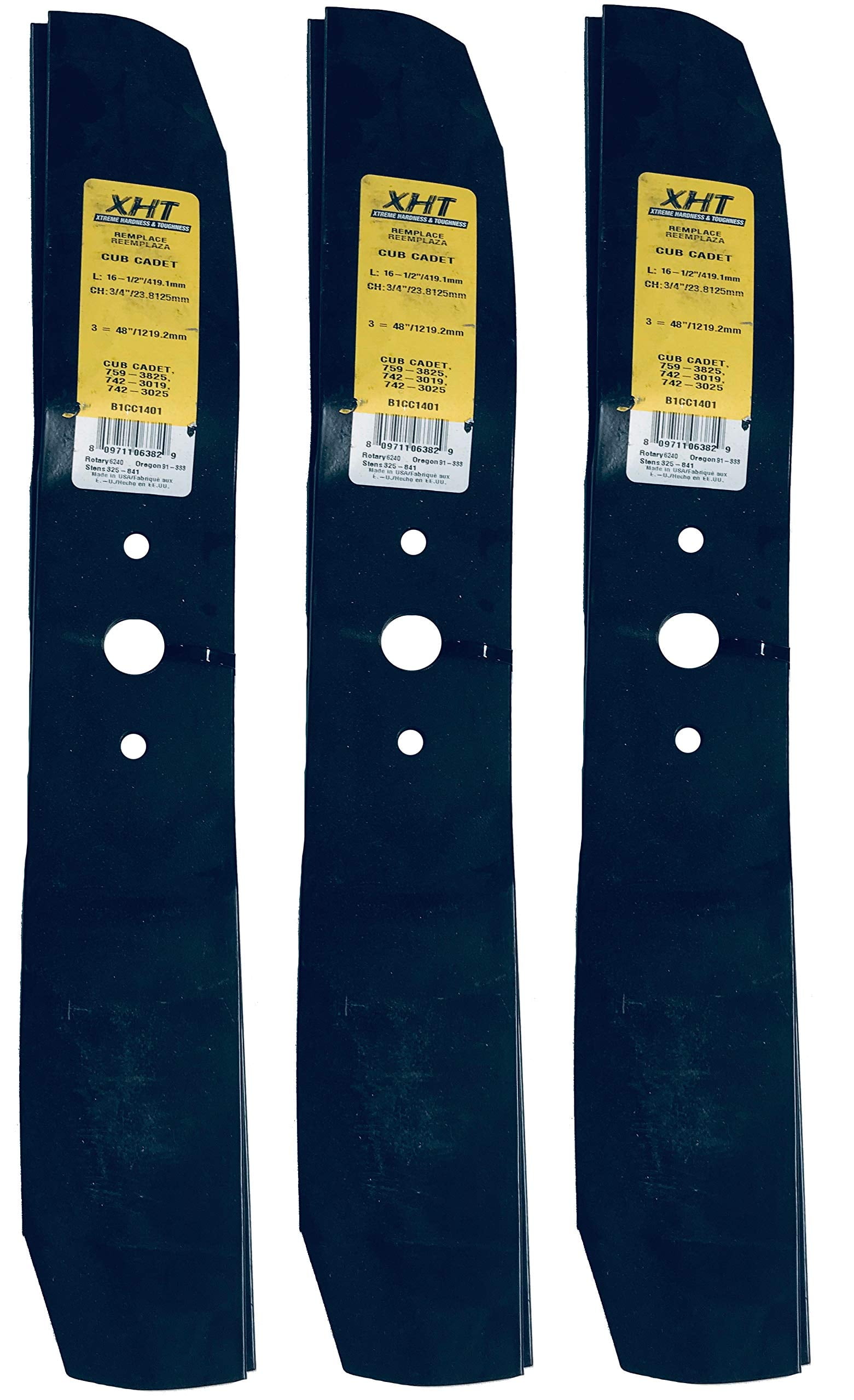 A&I XHT 161/2", 3/4" Mower Blade(Set of 3) B1CC1401,3