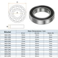 thumbnail image 2 of Uxcell 6802-2RS Ball Bearings 15mmx24mmx5mm Chrome Steel ABEC5 Double Sealed 4 Pack, 2 of 6