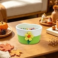 thumbnail image 4 of OANLKGI 7 in Cotton Rope Storage Basket With Cute Flower Decor Small Woven Organizer Bin Candy Holder For Halloween Thanksgiving Desktop Snack Key Makeup Home Tabletop Decor, 4 of 6
