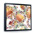 thumbnail image 3 of Designart 'Vibrant Wild Spring Leaves, Berries and Wildflowers' Modern Framed Canvas Wall Art Print, 3 of 5