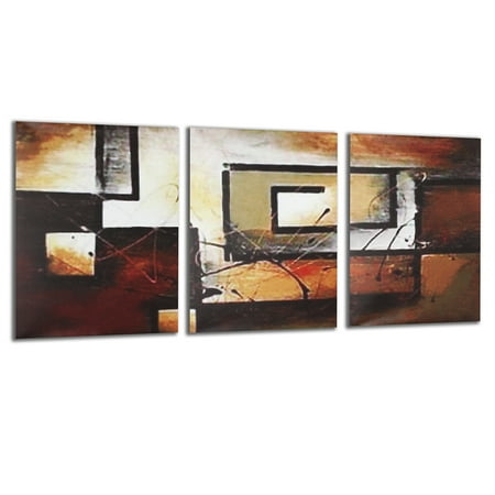 Abstract Painting Signed Meigar No Frame 3 Panels Modern Abstract Landscape Canvas Prints Paintings Wall Art Living Room Bedroom Home Decor ()
