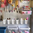 thumbnail image 5 of 6 Sets Pegboard Hooks with Pegboard Cups,2.7x4In White Pegboard Cup Holder Accessories,Peg Board Tools Storage Assortment for Small Bits Tools,Craft,Workroom Hardware, 5 of 6
