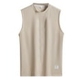 thumbnail image 1 of HXWCHs Débardeur Sans Manches pour Homme en Tissu Extensible, Décontracté, Ample, Sport, Col Rond, Léger, Mode d'Été pour Hommes, Édition 2023, TTTG, Beige, 1 of 3