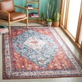 thumbnail image 2 of SAFAVIEH Tucson Otis Traditional Machine Washable Area Rug, Beige/Blue, 4' x 4' Square, 2 of 9