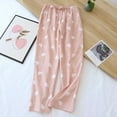 thumbnail image 2 of miqiqism Women Comfy Pajama Pants with Pockets and Drawstring Casual Soft Pajama Pants Trendy Cute Heart Printed Pj Pant High Waist Trousers,Pink,Medium, 2 of 3