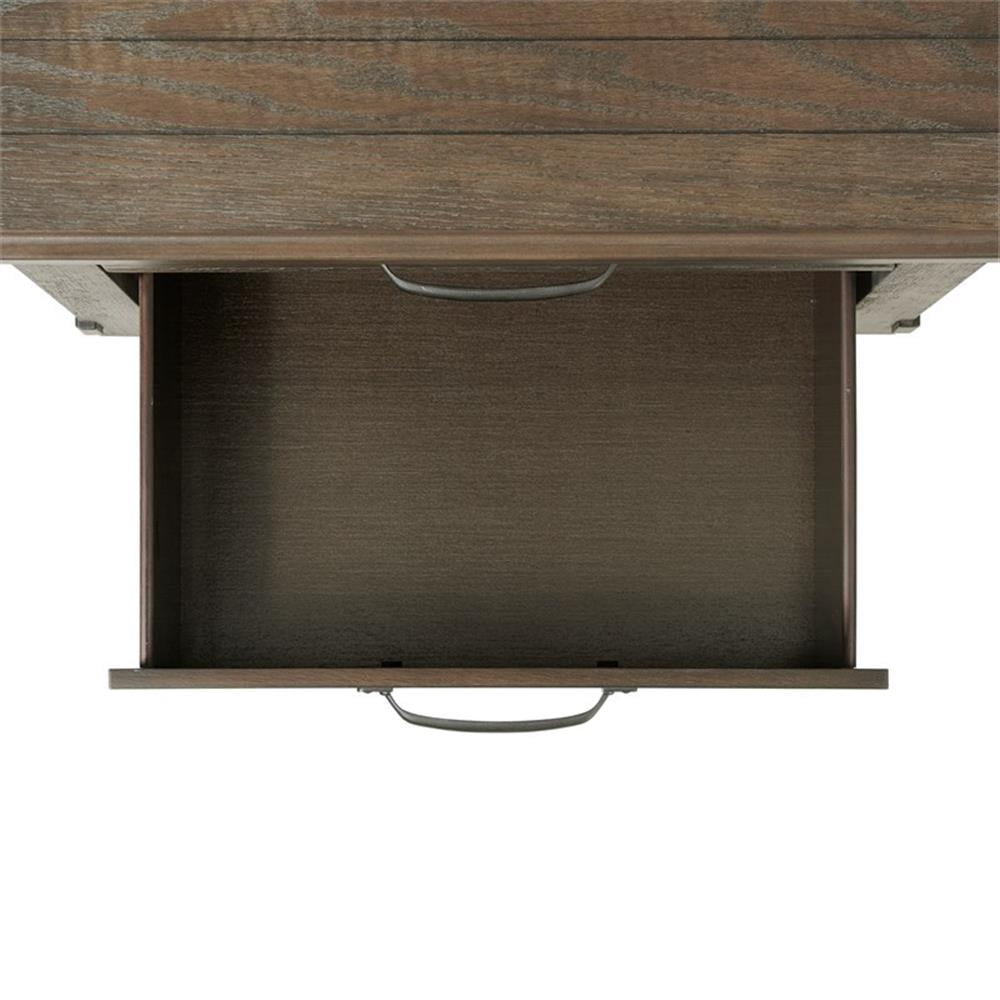 Picket House Furnishings Jack 2-Drawer Nightstand/USB Ports in Walnut Distressed